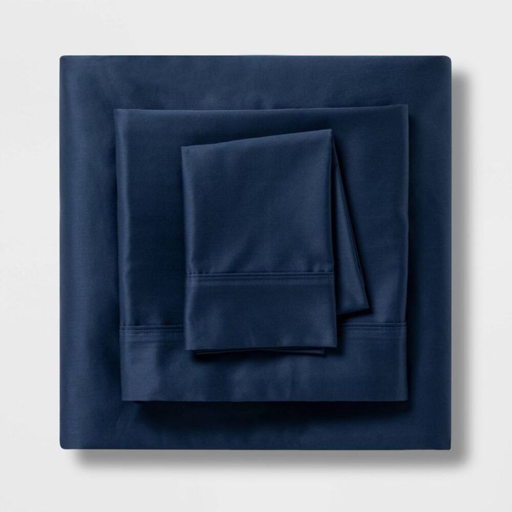 Threshold - Twin/Twin XL Solid Performance 400 Thread Count Sh Blue
